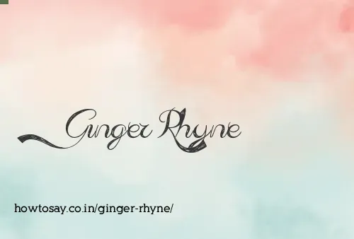 Ginger Rhyne