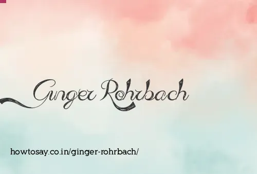 Ginger Rohrbach