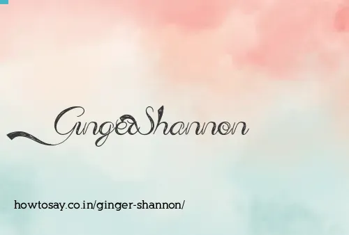 Ginger Shannon