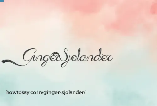 Ginger Sjolander