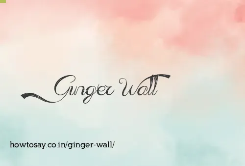 Ginger Wall