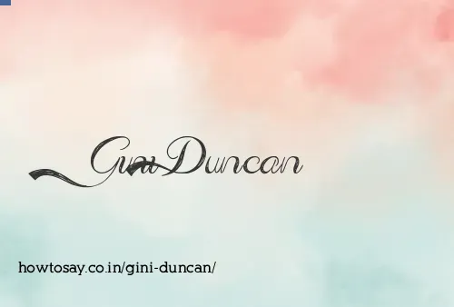 Gini Duncan