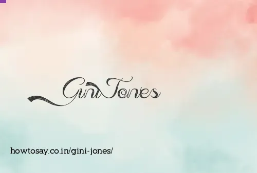 Gini Jones