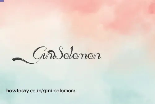 Gini Solomon