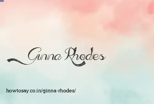 Ginna Rhodes