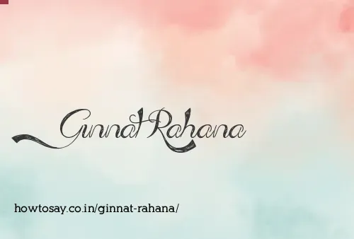 Ginnat Rahana