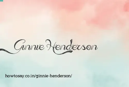 Ginnie Henderson