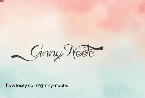 Ginny Noote
