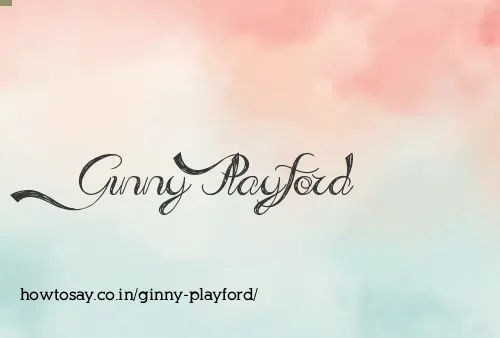 Ginny Playford