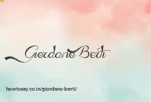 Giordano Berti