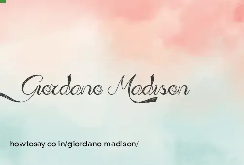 Giordano Madison