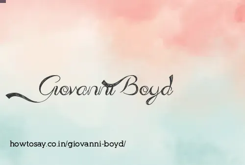 Giovanni Boyd