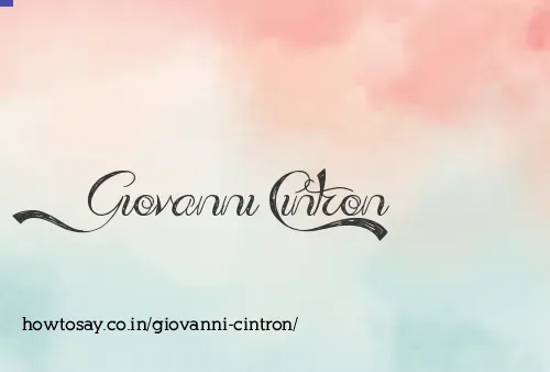 Giovanni Cintron