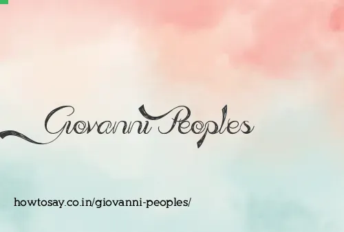 Giovanni Peoples