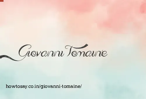 Giovanni Tomaine
