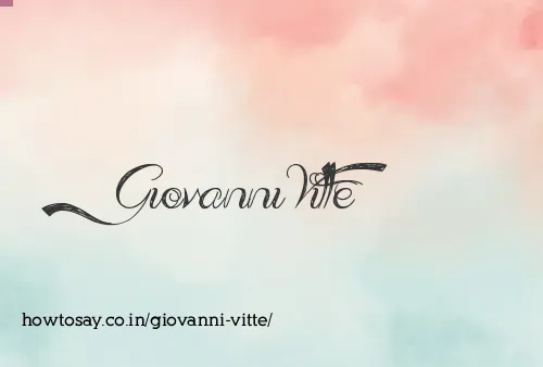 Giovanni Vitte