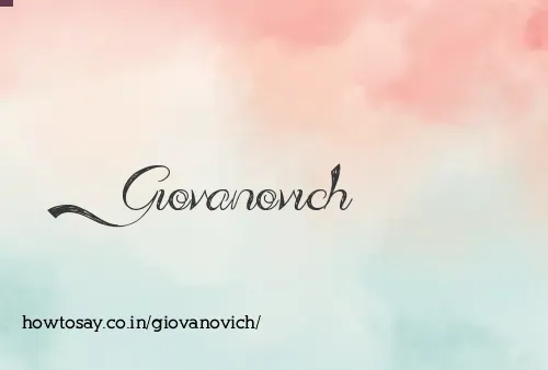 Giovanovich