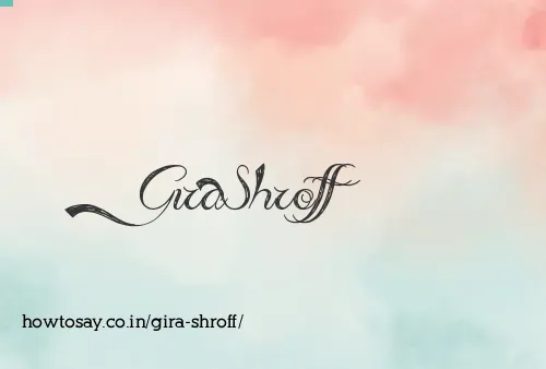 Gira Shroff