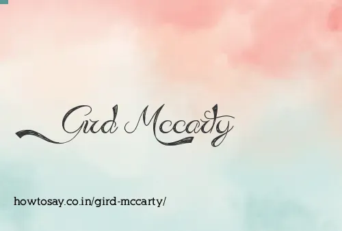 Gird Mccarty