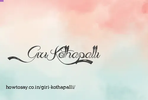Giri Kothapalli