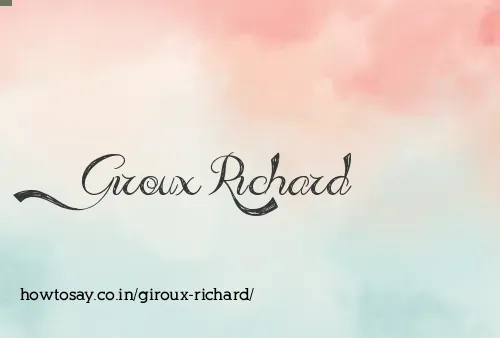 Giroux Richard
