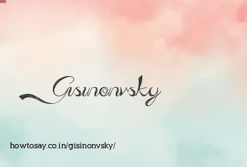 Gisinonvsky