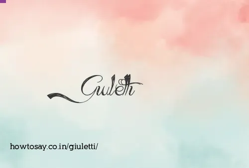 Giuletti