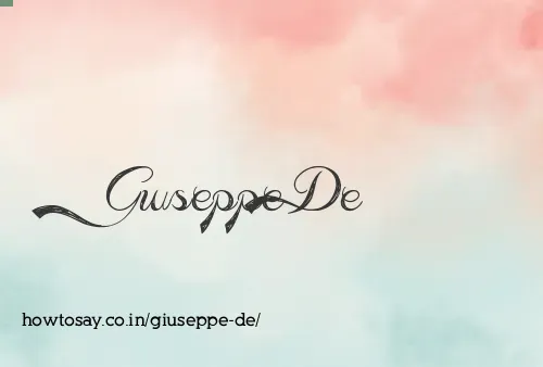 Giuseppe De