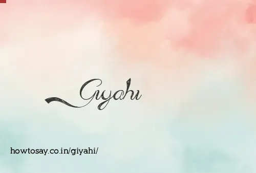 Giyahi