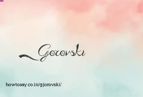 Gjorovski