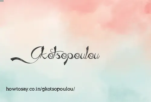 Gkotsopoulou