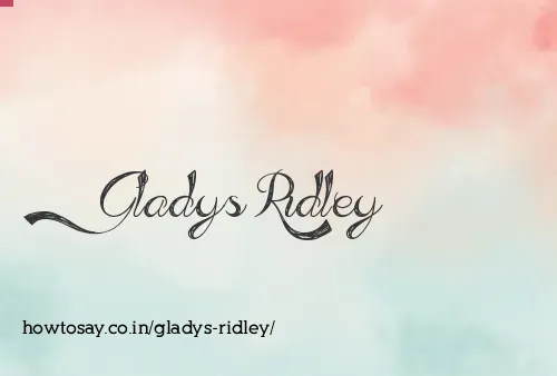 Gladys Ridley