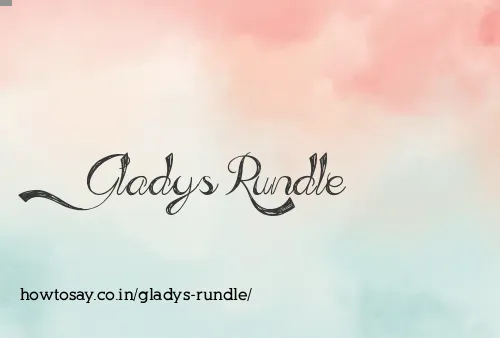 Gladys Rundle
