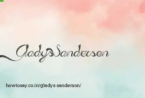Gladys Sanderson