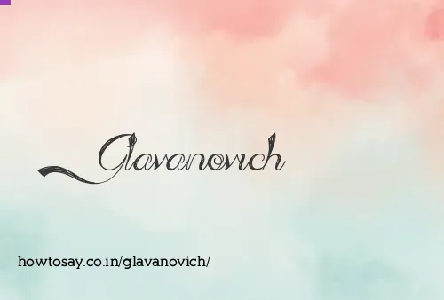Glavanovich