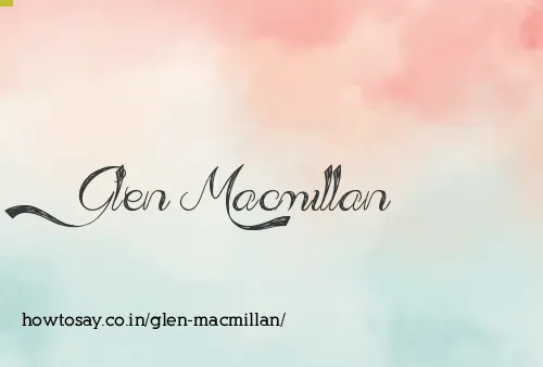 Glen Macmillan