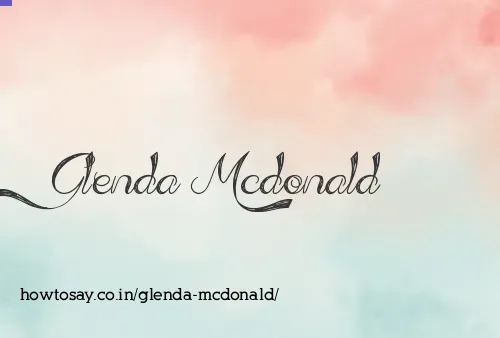Glenda Mcdonald