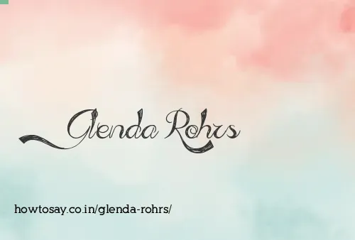 Glenda Rohrs
