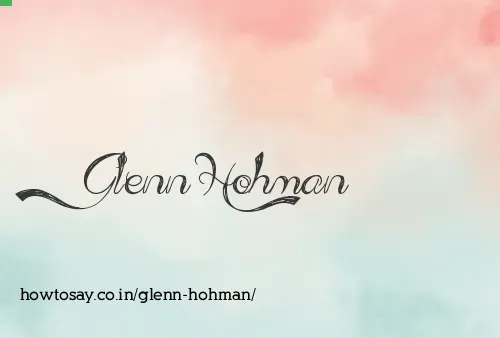 Glenn Hohman