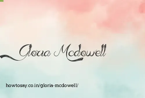 Gloria Mcdowell