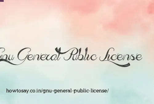 Gnu General Public License