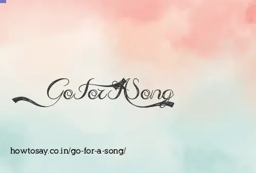 Go For A Song