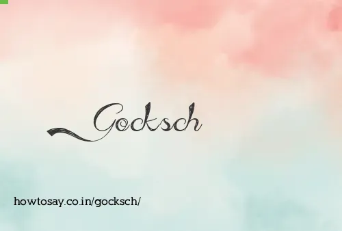 Gocksch