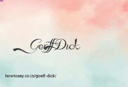 Goeff Dick