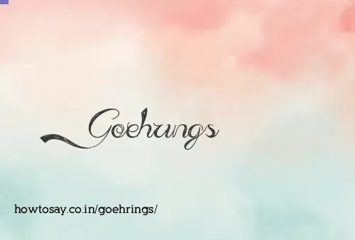 Goehrings
