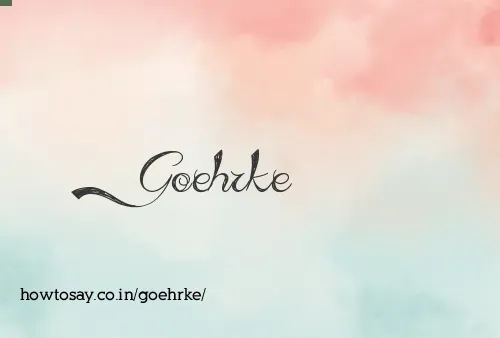 Goehrke
