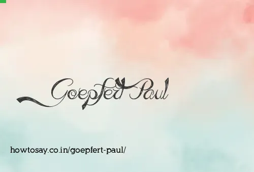 Goepfert Paul