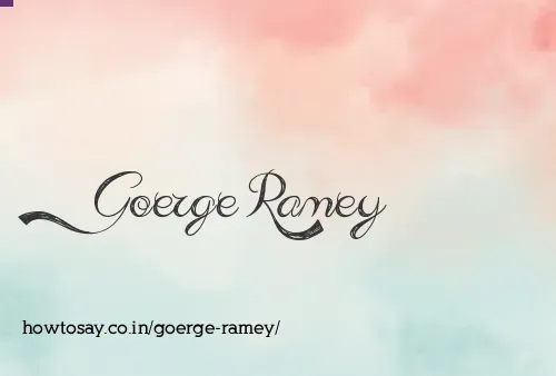 Goerge Ramey
