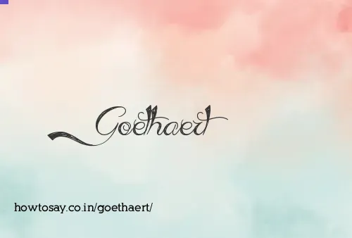 Goethaert