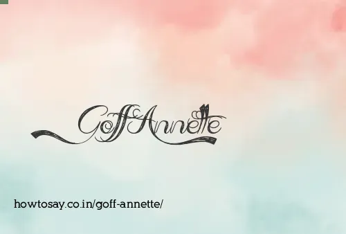 Goff Annette